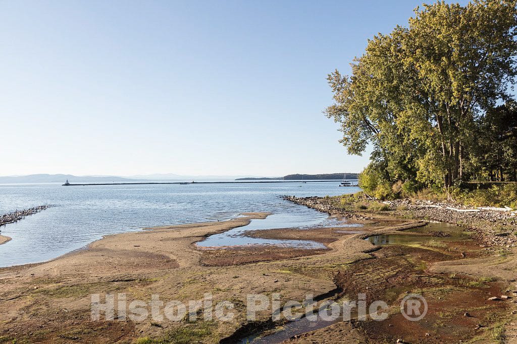 Photo- Scene Along The Lake Champlain Waterfront in Downtown Burlington, Vermont 2 Fine Art Photo Reproduction
