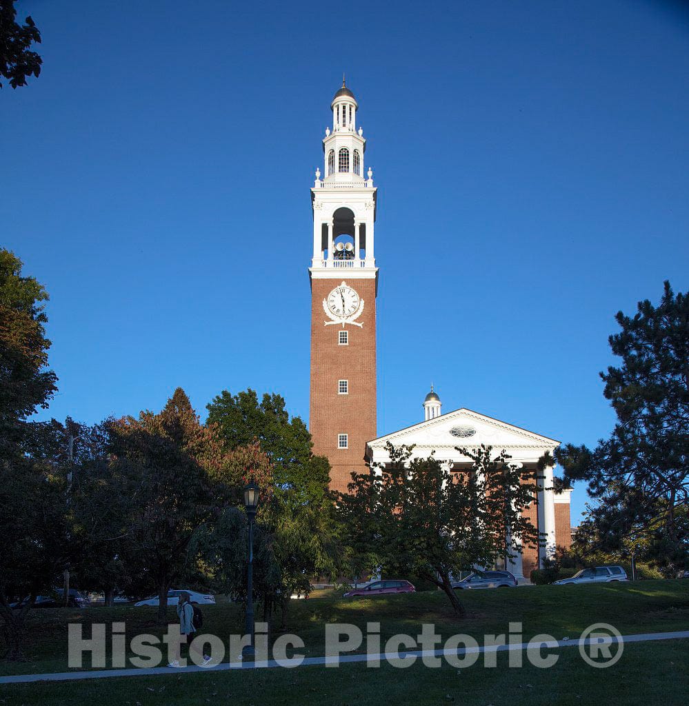 Photo - Bell Tower of The Ira Allen Chapel on The Campus of The University of Vermont in Burlington, Vermont- Fine Art Photo Reporduction