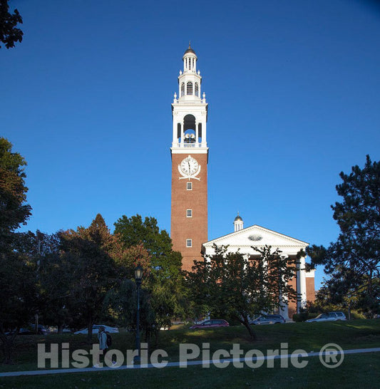 Photo - Bell Tower of The Ira Allen Chapel on The Campus of The University of Vermont in Burlington, Vermont- Fine Art Photo Reporduction