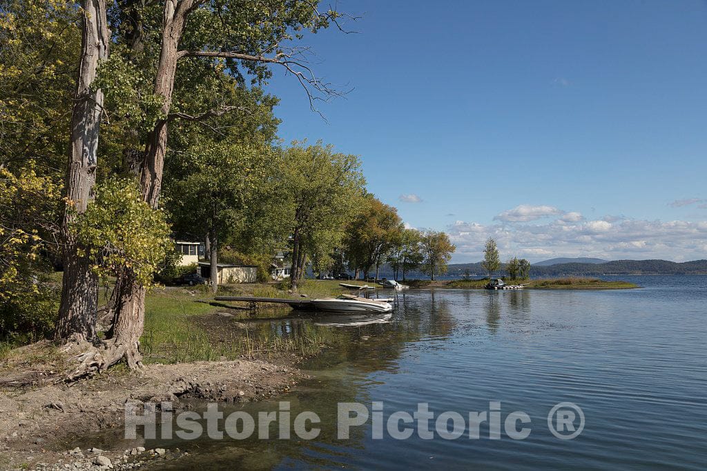 Photo- View from White's Beach in South Hero, Vermont, The Southern Half of Grand Isle, one of The Lake Champlain Islands Chain in Lake Champlain 2 Fine Art Photo Reproduction