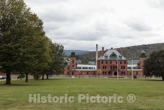 Photo - View of The Vermont State Hospital in Waterbury, Vermont- Fine Art Photo Reporduction