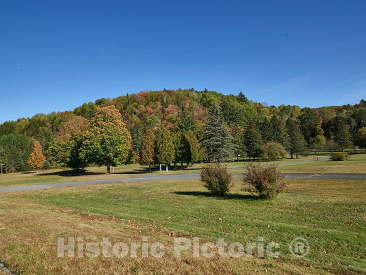 Photo - Distant Hillside in Autumn Near Colchester, Vermont- Fine Art Photo Reporduction