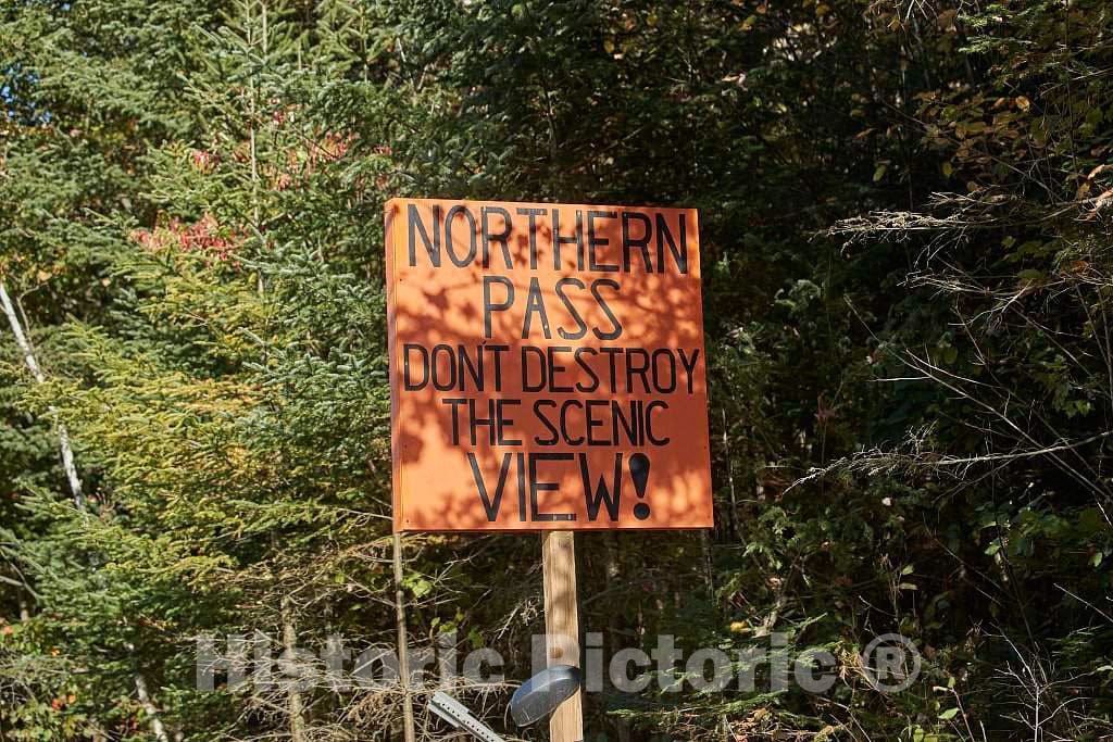 Photo - A resident's Handmade Sign Near Colebrook, New Hampshire, Protesting a Northern Pass- Fine Art Photo Reporduction