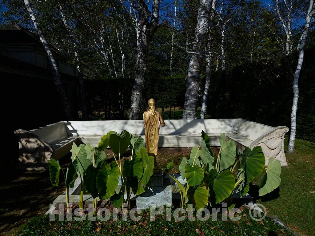 Photo- Statue in one of Several Gardens at The Saint-Gaudens National Historic Site, Once The Home and Studio site of Augustus Saint-Gaudens, one of America's Greatest sculptors