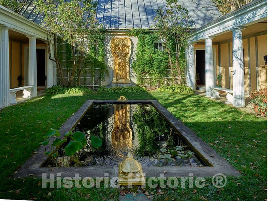 Photo- Atrium at Aspect, the estate of Augustus Saint-Gaudens, one of America's greatest sculptors, now the Saint-Gaudens National Historic Site in Cornish, New Hampshire