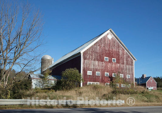 Photo - Three-(or Maybe Even Four-) Story barn Near Stewartstown, New Hampshire- Fine Art Photo Reporduction