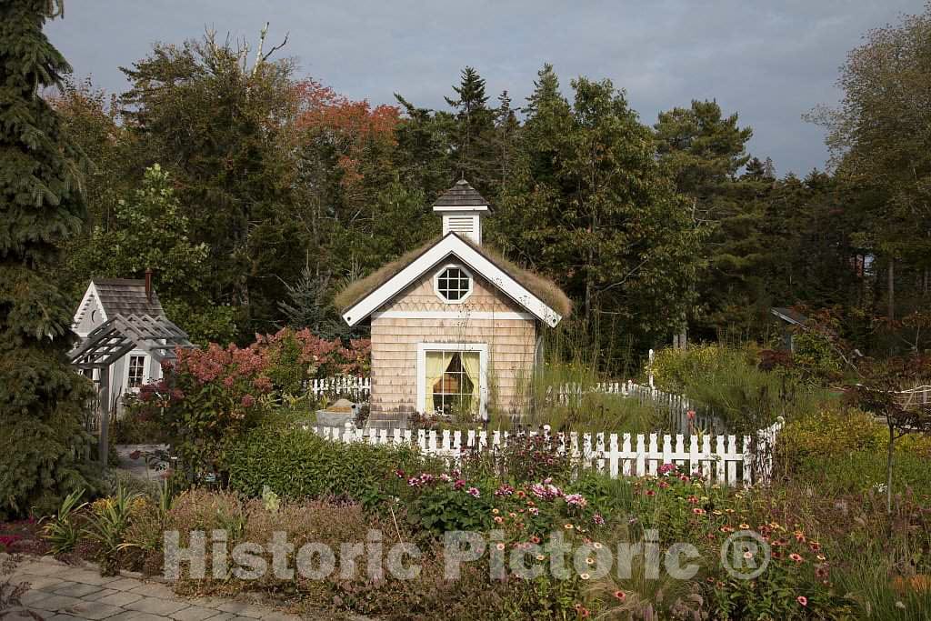 Photo- The Bibby & Harold Alfond Children's Garden at the Coastal Maine Botanical Gardens in Boothbay, Maine, a 270-acre garden on more than a mile of Boothbay Harbor waterfront