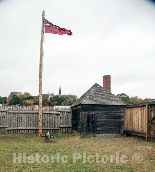Photo- Old Fort Western, a onetime British Colonial Outpost at The Head of Navigation on The Kennebec River in Augusta, Maine's Capital City 1 Fine Art Photo Reproduction