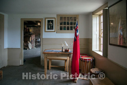 Photo- Display at Old Fort Western, a onetime British colonial outpost at the head of navigation on the Kennebec River in Augusta, Maine's capital city 3 Fine Art Photo Reproduction
