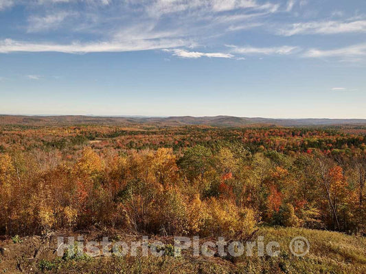Photo - Distant View of The Green Mountains (Now clad in Autumnal Colors), from The Hogback Mountain Overview Near Marlboro, Vermont- Fine Art Photo Reporduction