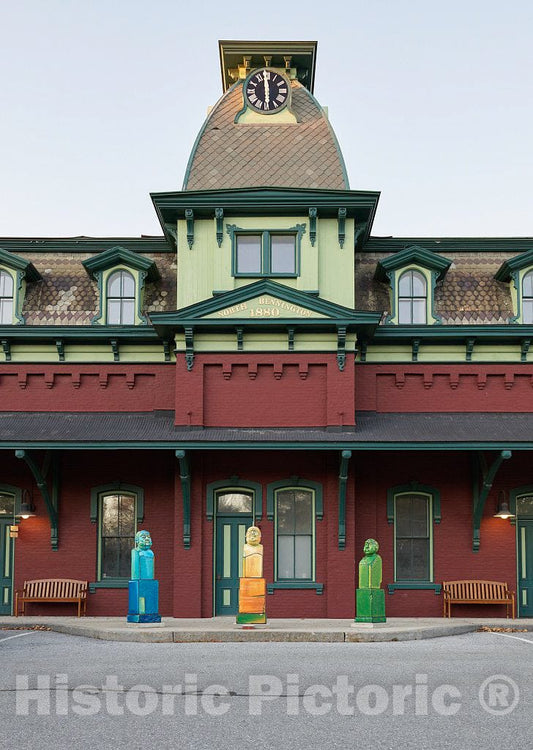 Photo - The North Bennington Railroad Station in North Bennington, Vermont. The Station, Built in 1880- Fine Art Photo Reporduction