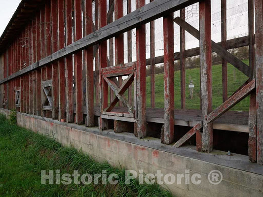Photo - an Old barn Frame on The Grounds of The Park-McCullough House, a Thirty-Five Room Mansion Set on 200 Acres of Grounds in North Bennington, Vermont