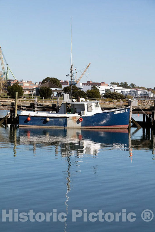 Photo- Fishing Boats in a Small Peirce Island Harbor in Portsmouth, New Hampshire 1 Fine Art Photo Reproduction