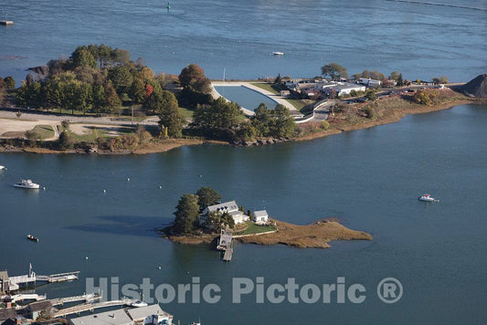 Photo- an October 2017 Aerial View of The Historic Seaport of Portsmouth, New Hampshire, The Largest City Along The Shortest Coastline (18 Miles) of Any U.S. State 2