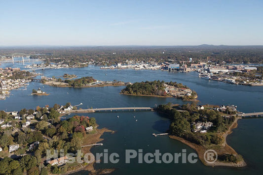 Photo- an October 2017 Aerial View of The Historic Seaport of Portsmouth, New Hampshire, The Largest City Along The Shortest Coastline (18 Miles) of Any U.S. State 10
