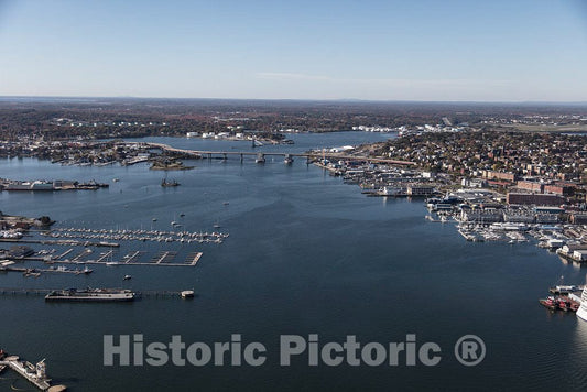 Photo- October 2017 Aerial View of Portland, Maine, and its Harbor 1 Fine Art Photo Reproduction