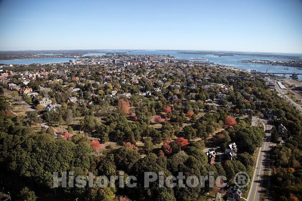 Photo- an October 2017 Aerial View of Portland, Maine 7 Fine Art Photo Reproduction