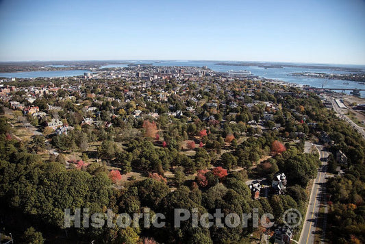 Photo- an October 2017 Aerial View of Portland, Maine 7 Fine Art Photo Reproduction