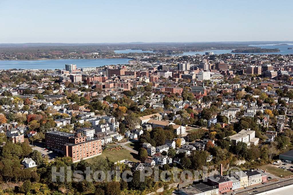 Photo- an October 2017 Aerial View of Portland, Maine 9 Fine Art Photo Reproduction