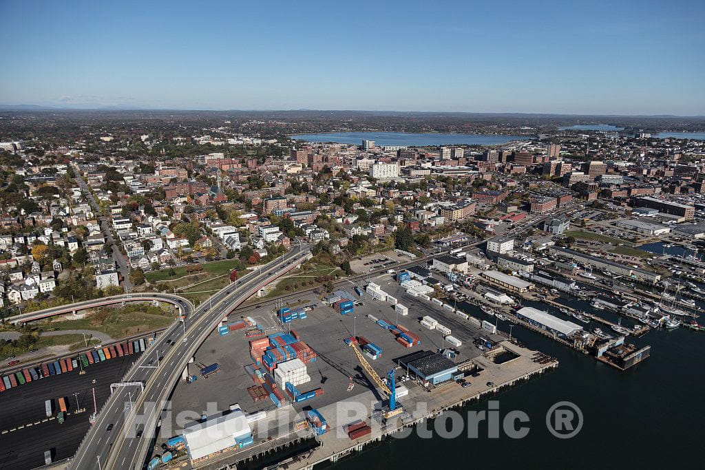 Photo- an October 2017 Aerial View of Portland, Maine 12 Fine Art Photo Reproduction