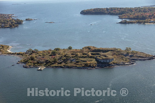 Photo- an October 2017 Aerial View of Some of The Many Islands in Casco Bay, Off Portland, Maine 2 Fine Art Photo Reproduction