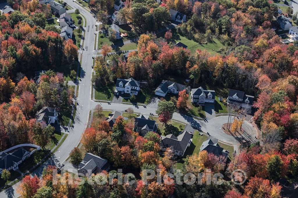 Photo- An October 2017 aerial view of a suburban neighborhood between South Portland and Scarborough, Maine, near the Portland International Airport 1 Fine Art Photo Reproduction