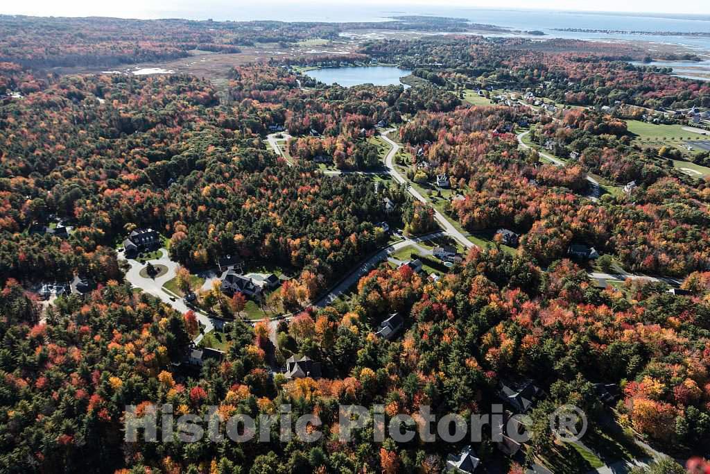 Photo - an October 2017 Aerial View of The Terrain Near Scaborough, Maine- Fine Art Photo Reporduction