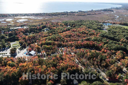 Photo- an October 2017 Aerial View of The Tidal Terrain and Suburban Houses Near Old Orchard Beach, and Higgins Beach, Maine 2 Fine Art Photo Reproduction