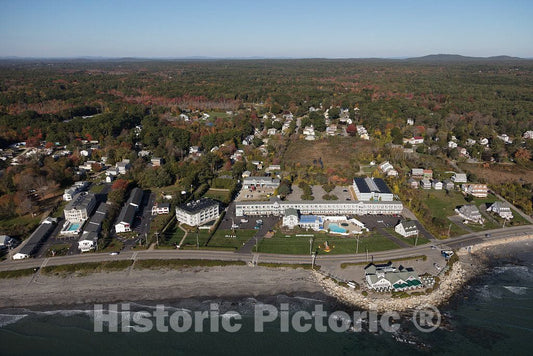 Photo- An October 2017 aerial view of the community of York Harbor 5 Fine Art Photo Reproduction