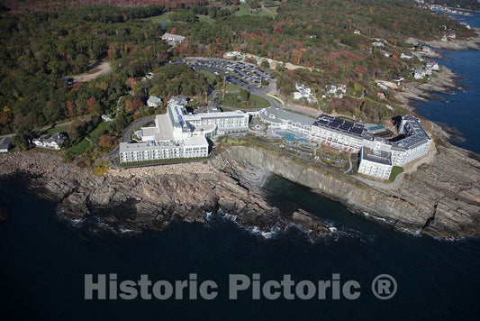 Photo- an October 2017 Aerial View of The Cliff House Resort and Spa, on The Atlantic Ocean in Ogunquit, Maine 1 Fine Art Photo Reproduction