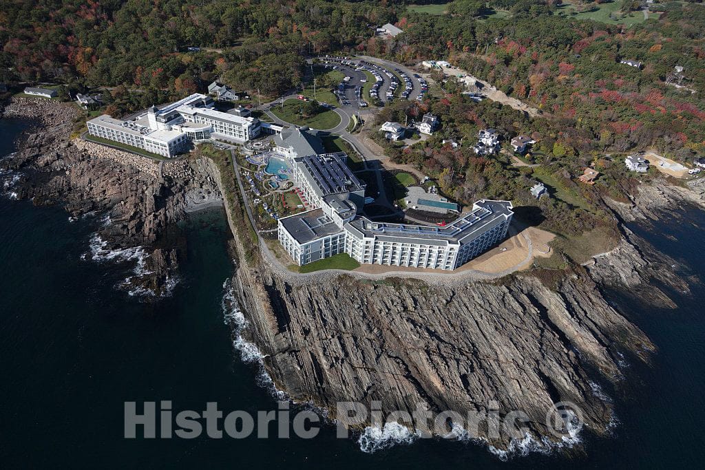 Photo- an October 2017 Aerial View of The Cliff House Resort and Spa, on The Atlantic Ocean in Ogunquit, Maine 2 Fine Art Photo Reproduction