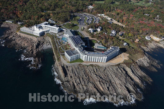 Photo- an October 2017 Aerial View of The Cliff House Resort and Spa, on The Atlantic Ocean in Ogunquit, Maine 2 Fine Art Photo Reproduction