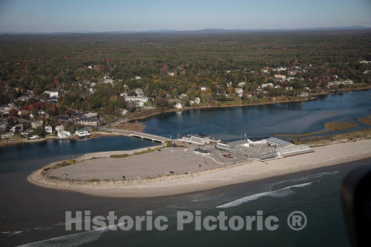 Photo - an October 2017 Aerial View of The Town and Connected Beach of Ogunquit, Maine- Fine Art Photo Reporduction