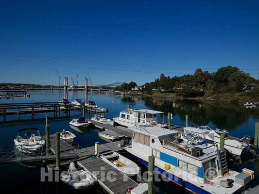 Photo - Small Harbor in The Piscataqua River, Off Portsmouth, New Hampshire- Fine Art Photo Reporduction