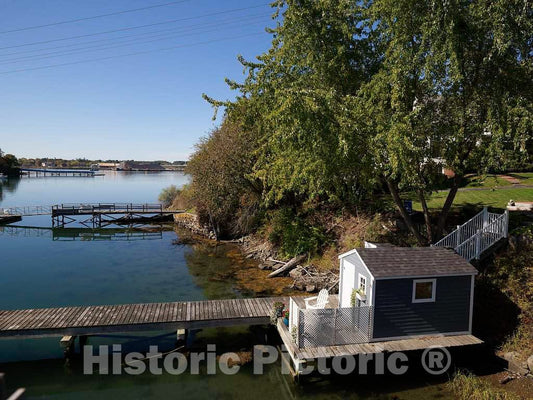 Photo - Piers in waters of the Piscataqua River, off Portsmouth, New Hampshire- Fine Art Photo Reporduction