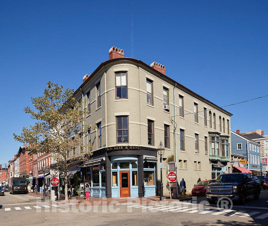 Photo - Building in Portsmouth, New Hampshire, housing The Alie Jewelry Store, which was Founded in 1914- Fine Art Photo Reporduction