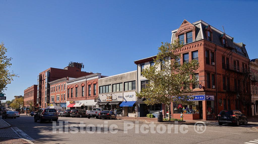 Photo - Downtown Block of Historic Portsmouth, New Hampshire- Fine Art Photo Reporduction
