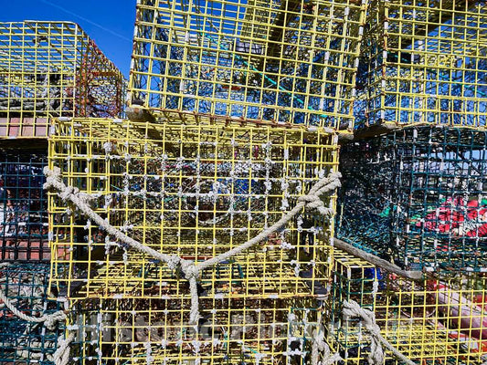 Photo - Lobster Traps Piled high on The Portsmouth, New Hampshire, Docks- Fine Art Photo Reporduction