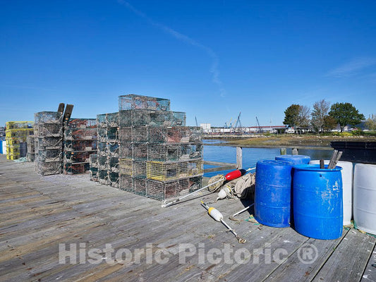 Photo- Lobster Traps on The Portsmouth, New Hampshire, Docks 4 Fine Art Photo Reproduction