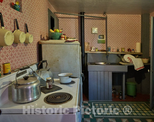 Photo - Kitchen of a House at The Strawbery Banke Museum in Portsmouth, New Hampshire- Fine Art Photo Reporduction