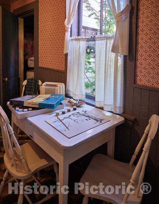 Photo - Table at The Window of a House at The Strawbery Banke Museum in Portsmouth, New Hampshire- Fine Art Photo Reporduction