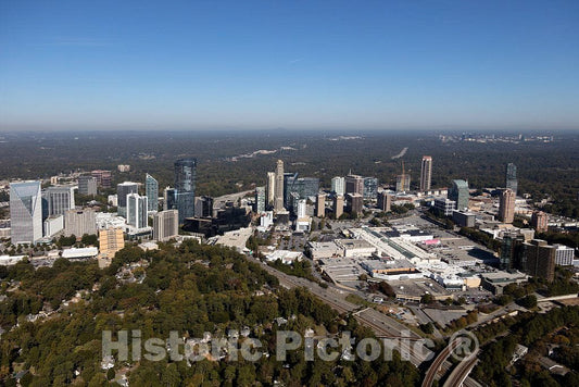 Photo- Aerial Photo of Atlanta, Georgia, Taken in October 2017, with a Focus on The city's Buckhead Neighborhood 2 Fine Art Photo Reproduction