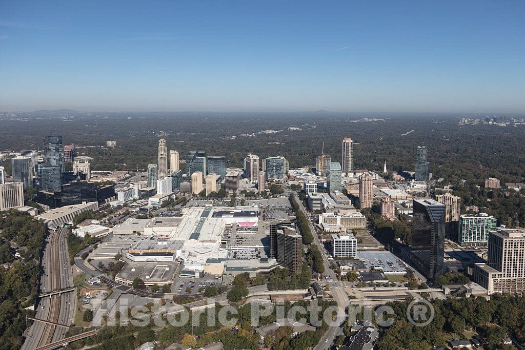 Photo- Aerial Photo of Atlanta, Georgia, Taken in October 2017, with a Focus on The city's Buckhead Neighborhood 4 Fine Art Photo Reproduction