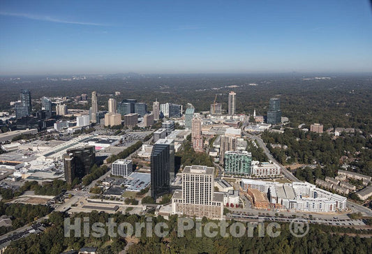 Photo- Aerial Photo of Atlanta, Georgia, Taken in October 2017, with a Focus on The city's Buckhead Neighborhood 5 Fine Art Photo Reproduction