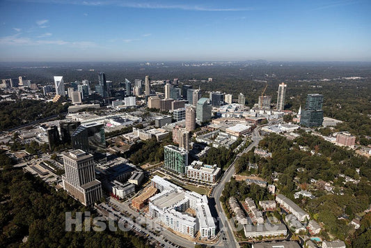 Photo- Aerial Photo of Atlanta, Georgia, Taken in October 2017, with a Focus on The city's Buckhead Neighborhood 6 Fine Art Photo Reproduction