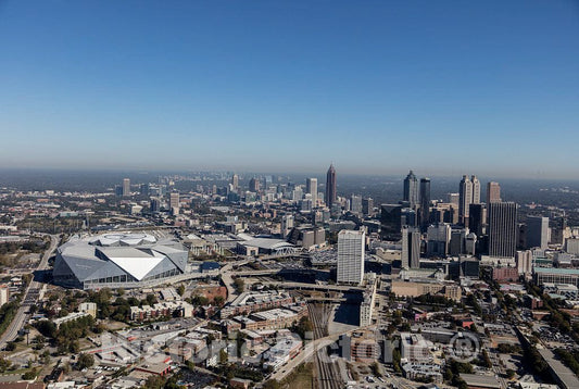 Photo- Aerial Photo of Downtown Atlanta, Georgia, Taken in October 2017 1 Fine Art Photo Reproduction