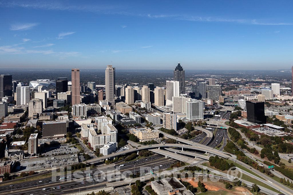 Photo- Aerial Photo of Downtown Atlanta, Georgia, Taken in October 2017 7 Fine Art Photo Reproduction