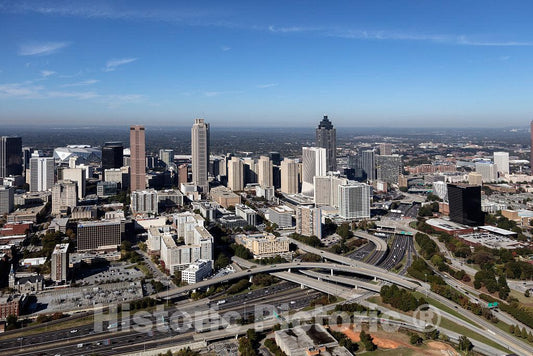 Photo- Aerial Photo of Downtown Atlanta, Georgia, Taken in October 2017 7 Fine Art Photo Reproduction