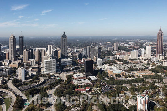 Photo- Aerial Photo of Downtown Atlanta, Georgia, Taken in October 2017 9 Fine Art Photo Reproduction