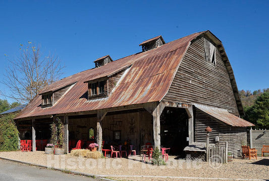 Photo - Old Dairy barn associated with The Nearby Mast Farm Inn in Valle Crucis, North Carolina- Fine Art Photo Reporduction